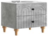 Bedside Cabinet 2 pcs Concrete Grey 43 x 34.5 x 48 cm 894072