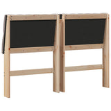 Upholstered Headboard Taupe 135 cm Solid Pine Wood 879347