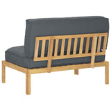 Sofa Set Plain Anthracite 120 x 80 x 69 cm Solid Acacia Wood 3418206