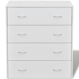 242545 Sideboard with 4 Drawers 60x30,5x71 cm White