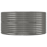 Garden Raised Bed Grey 212x140x68 cm Galvanised Steel 319094