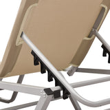 Sun Lounger Aluminium and Textilene Cream 310526