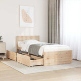 Bed Frame without Mattress 90x190 cm Single Solid Wood Pine 846804