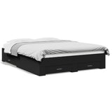 Bed Frame with Drawers without Mattress Black 160x200 cm 3280371