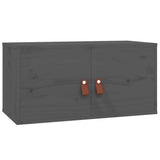 Wall Cabinets 2 pcs Grey 60x30x30 cm Solid Wood Pine 818370