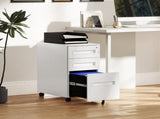 Three-Drawer Steel Filing Cabinet - White T3398P342352