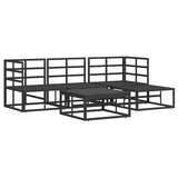 Garden Sofa Set with Cushion 5 pcs Black Aluminium 3378861