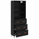 Highboard Black oak 69.5 x 34 x 180 cm Engineered Wood 3416126