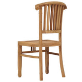 ZNTS Garden Chairs 2 pcs Solid Teak Wood 49433