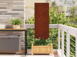 Garden Privacy Screen Rusty 32 x 140 cm Weathering steel 876223