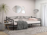 Sofa Bed Frame Black Powder-coated metal 90x200 cm 324761