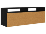 Lowboard with Drawer Black Oak 87 x 27.5 x 43 cm 8000581