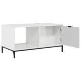 Coffee Table High Gloss White 90 x 49 x 46 cm Engineered Wood 883448