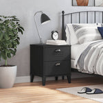 ZNTS Bedside Cabinet VIKEN Black Engineered Wood 374909