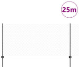 Welded Wire Fence 25 x 1 m PVC-Coated Steel Grey Mesh 3336860