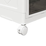 Stackable Storage Box with Wheels 5-Tier 28 L 48,5x29,5x139 cm 4012373