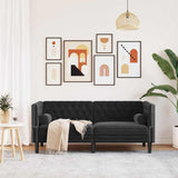 Sofa Black 174 x 74.5 x 70.5 cm Velvet 42013021