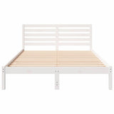 Bed Frame with Headboard White 140 x 220 cm Solid Pine Wood 872333