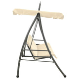 43241 Outdoor Convertible Swing Bench with Canopy Sand White
