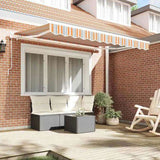 Retractable Awning Multicolour 350 x 200 cm Fabric 3329699