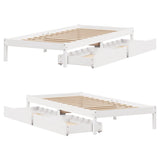 Bed Frame without Mattress White 75x190 cm Small Single Solid Wood Pine 3301421