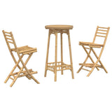 3 Piece Outdoor Bar Set Foldable Bamboo 4108231