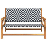 Garden Furniture Black and White 122 x 78 x 73 cm 367822