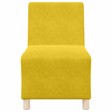 Modular Sofa Unit Armless 2 pcs Yellow 55 x 74 x 82 cm Velvet 3399766