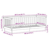 Day Bed without Mattress 90x200 cm Solid Wood Pine 868206