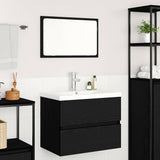 Bathroom Furniture Set 3 pcs Black Oak Engineered Wood 3393502
