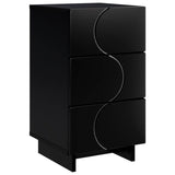 Bedside Cabinet Black 33.5 x 34.5 x 60 cm Engineered Wood 8011425