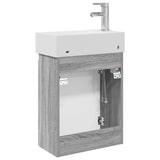 Bathroom Vanity Unit with Tap Grey Sonoma 45.5 x 22.5 x 84 cm 889507