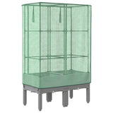 Raised Bed with Greenhouse Cover Rattan Look 80x40x140 cm 4015861