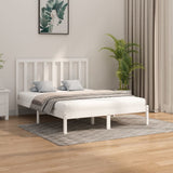 Bed Frame without Mattress White 160x200 cm Solid Wood 3106779