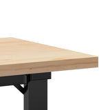 Coffee Table O-Frame 110x40x45.5 cm Solid Wood Pine and Steel 3282733