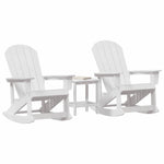 Garden Lounge Set White HDPE 3335838