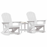 Garden Lounge Set 3 pcs White HDPE 3335838