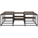 Coffee Table Brown Oak 121x121x40 cm Engineered Wood 839072