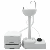 Camping Toilet 2 pcs Grey and White 50.5 x 33 x 103 cm 42001433