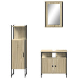 ZNTS 3 Piece Bathroom Furniture Set Sonoma Oak Engineered Wood 3214816