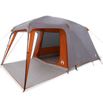 Camping Tent with Porch Dome 5-Person Grey and Orange Waterproof 4009583