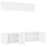 TV Wall Units Wall-mounted 6 pcs white Engineered wood 3216478
