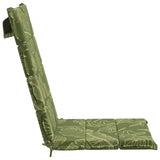 High Back Chair Cushion GEMERT 2 pcs 100% Polyester Leaf Design 946101