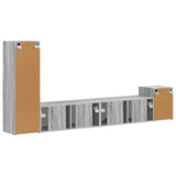 TV Cabinet Set Wall-mounted 3 pcs Grey Sonoma Engineered Wood 3409021