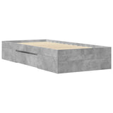 Bed Frame without Mattress Concrete Grey 100x200cm Engineered Wood 3295488