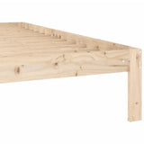 Bed Frame without Mattress Solid Wood Pine 160x200cm 810375