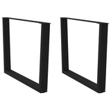 Dining Table Legs V-Shape 2 pcs Black 100x cm Steel 4012656