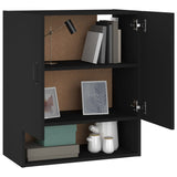 ZNTS Wall Cabinet Black 60x31x70 cm Engineered Wood 812880