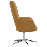 Relaxing Chair Brown Velvet 328125