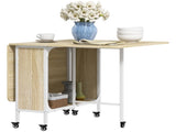 Six-Person Drop Leaf Dining Table - Natural/White T3398P343630